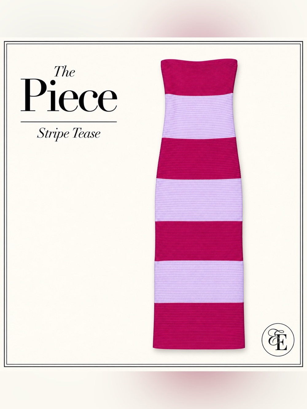 House of Harlow 1960 Fushia & Soft Pink Strapless. Ribbed Knit Maxi Dress. XS
